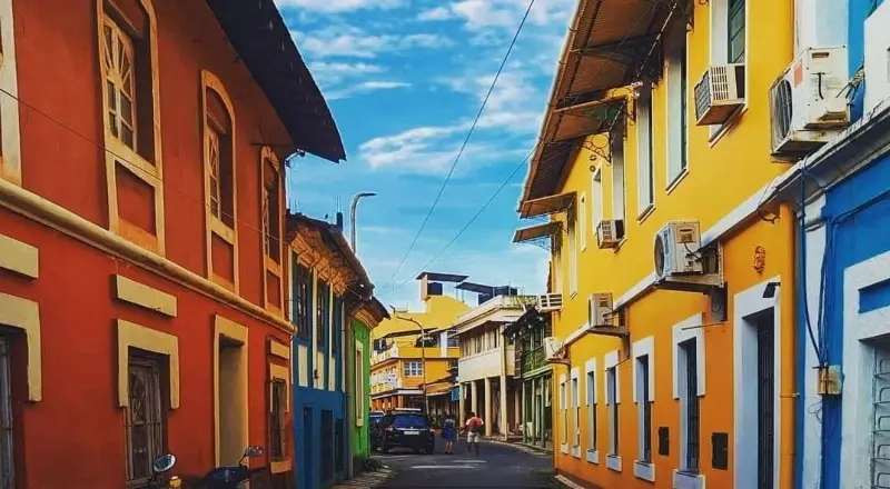 Colorful Portuguese houses in Fontainhas