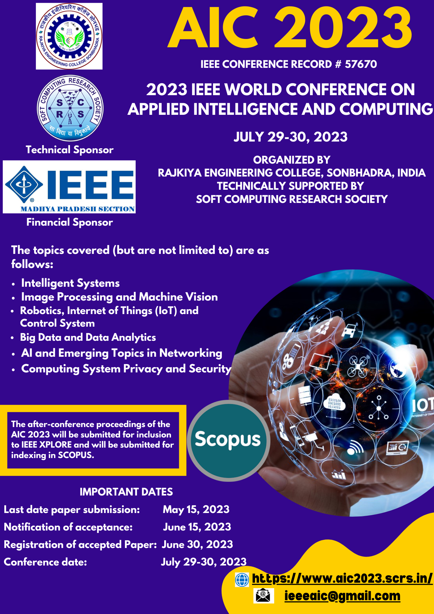 AIC 2023, IEEE Conference, AITM Varanasi, India, July 29-30, 2023